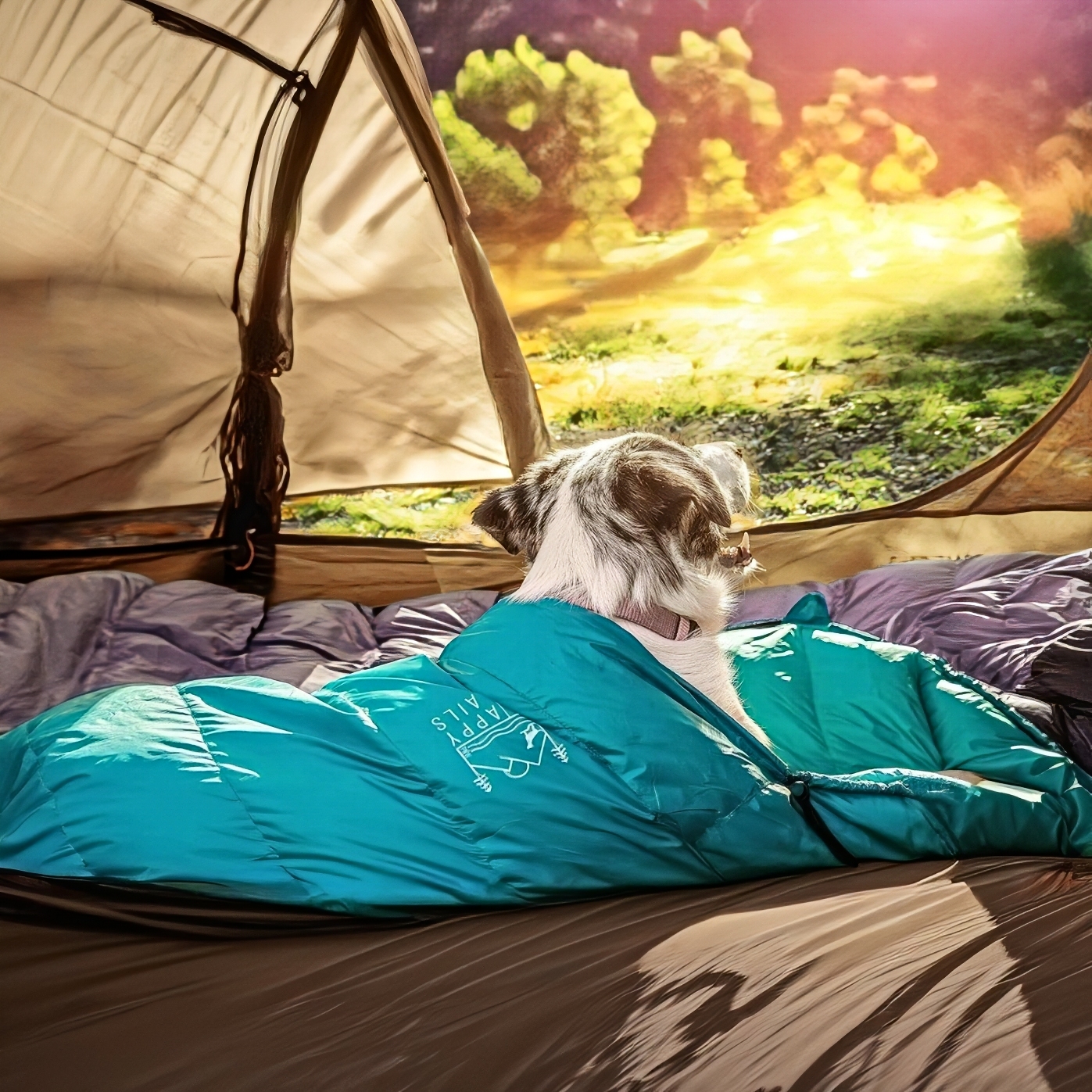 Ultralight dog camping sleeping bag with compression sack — trail-tested in Pacific Northwest conditions